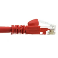 CAT6A Crveni Ethernet patch kabel, bezobziran - oblikovani čizv, MHz, stopalo