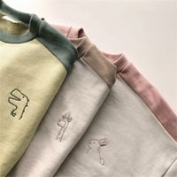 Dječačka odjeća za bebe dječaci ljetni patchwork pamuk dugih rukava dugih rukava hlače hoodie trenerke