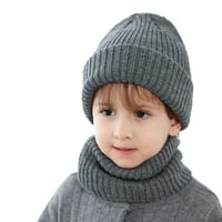 Dječji djeci Dječji dječaci Djevojke Beaneess Hat šal set zimski topli simpatični čvrsti pleteni poklopac