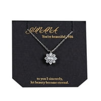Frehsky ogrlice za žene za žene djevojke bakrene snijeg cvijeće ogrlica ogrlica cirkon zauvijek voli