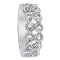 Mauli dragulji za žene za žene 0. Carat angažman dijamantski vjenčani trake prong 10k čvrsto bijelo