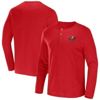 Muška kolekcija NFL Darius Rucker Fantics Red Tampa Bay Buccaneers LUB dres Henley dugih rukava majica