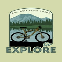 Klisura rijeke Columbia, Washington i Oregon, idi istražuju, bicikl, kontura, fenjer, preša, premium