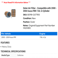 Vanjski filter za zrak - kompatibilan sa - Isuzu FRR 7.8L 6-cilindar 2003