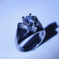 Yubnlvae prstenovi modni angažmani srebrni bijeli osjetljivi ženski prsten dijamantni prstenovi a