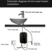 Kuhinjski cisterni električni grijač tople vode 3000W 5s