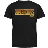 Pravi superheroji su rođeni u maji majica majica crna 4x-lg