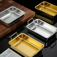 Shangqer posluživačke ladice ne-palice multifunkcionalno nehrđajuće pravokutne metalne ladice za kuhinju