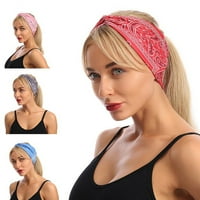 Ženske trake za glavu Joga Sportske zastove za glavu za glavu ne kliznuta elastična dukseva crvena pinshui