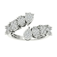 Araiya Sterling Silver Diamond Space prsten, veličine 10