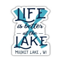 Musket jezero Wisconsin Suvenir Frižider Magnet veslo dizajn