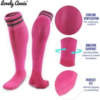Lijepa Annie Girls 'par koljena visoke sportske čarape za bejzbol Soccer Lacrosse XXS