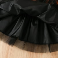 Douhoow 0-5Y dječje djevojke Halloween haljina slatki ruffles dugih rukava patchwork tutu haljina