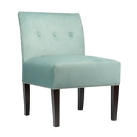 Jedini dizajn Samantha Zatvoreni dnevni boravak Velvet Sliper stolica bijelom bojom