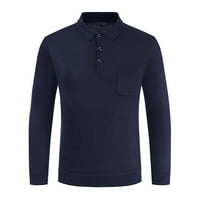 Podplap modne majice za muškarce, muške dugih rukava super meka čvrsta majica modne golf majice uniformu