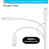 Boo kompatibilna 5ft bijela zamjena za DLC Micro USB podatkovni kabel L Lotos L kabel za punjač za napajanje