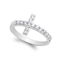 Bijeli pozlaćeni prekrasni prekrasni prsten za prsten 4-10