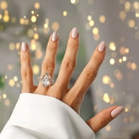 Duhgbne set V oblik rhinestone dijamantni prstenovi žene modni puni dijamant circon prsten ženski nakit