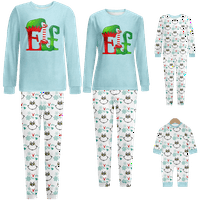 Stripes Par božićne pidžame Organski pamučni noćni odjeća Božićni print flanel pidžama do 8xl