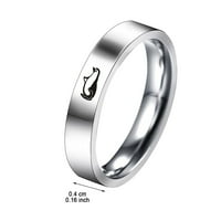 LOWProfile za žene za žene Djevojke Jednostavni titanijum čelični crtani nakit prsten zvona