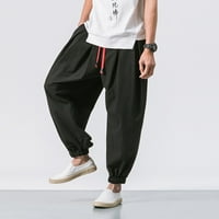 Modne labave casual široke hlače Muške elastične hlače u boji boje čvrste muške hlače Muške Jean Slim