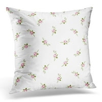Plavi mali cvjetni uzorak s malo cvijeća ružičaste ruže u vintage stilu šareni jastuk za ditsy jastuk