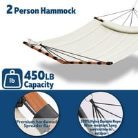 TEGERDEGER 12FT Osoba Hammock Veliki hammock 450LB kapaciteta sa V-a u obliku kore za šipku i najlonskim