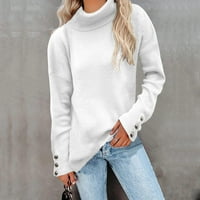 Pergaug džemperi za žene Ženske labave dugih rukava Pleteni džemper O vrat pulover u nevolji s dugim