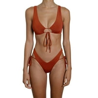 Ženska čvrsta boja čipke up Split Europe i Sjedinjene Države kupaći kostim bikini