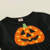 Gwiyeopda dječja novorođenčad dječje djevojke Halloween bundeve dugi rukav rukav haljina haljina s visokim