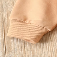 Lieramram Newborn Baby Girl Boy Romper Dugim rukavima dugih rukava BodySits Pismo Ispis pulover mjeseci