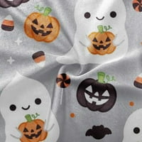 BAZYREY Novi dolasci Halloween piling vrhovi za žene modni V-izrez kratki rukav rukav s džepovima Halloween