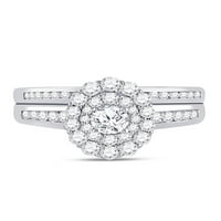 Jewels 14kt bijeli zlatni okrugli dijamant Bridal Wedding prsten set CTTW