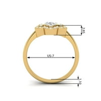 8x ovalnog oblika zelena ony 10k zlatni angažman ženski prsten