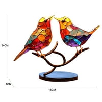 Apepal Bird Home Ornament Staklo Boja rukotvorina Ručno izrađeni kreativni poklon ukras metalni ukras