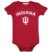 Dojenčad Crimson Indiana Hoosiers Arc & logotip Bodysuit