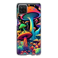 Samsung Galaxy A Clear Clear Clear Hibrid Zaštitni telefon Neon Psihodelic Indie Hippie gljive Poklopac