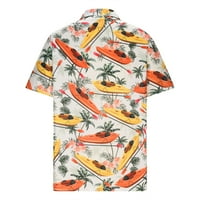 Funicet muške ljetne havajske majice niz majice s kratkim rukavima modni cvjetni odmor za odmor majice