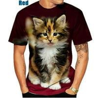 Bajt Legend muško Plus Veličina Moda Cool 3D Print Cat majica kratkih rukava