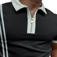 Cilcicy Muškarci Golf Košulja Casual patent zatvarača s kratkim rukavima
