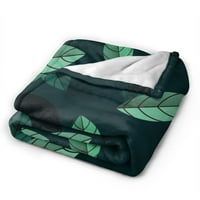 Spring zeleno lišće uzorak bacaju pokrivač, super mekane pokrivače flanela za klipnjavanje, 50 x40