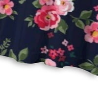 Žene Casual Mini haljine kratki rukav V izrez elastični struk salmouting koprive za klupsku zabavu Ljetna