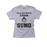 Sigurni ste - znam Sumo - smiješna dječakova pamučna majica za mlade