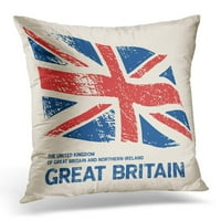 Britanska ogrebana Velika Britanija zastava Grunge Anglia jastučni jastučni jastuk za jastuk