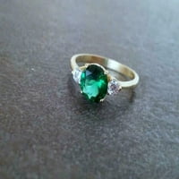 Prirodno sertifikovano ručno izrađeno 14k 5.25ct smaragdni viktorijanski angažovani prsten US10