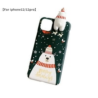 TureClos Božićni mobilni telefon Snježna pahuljica Santa Claus TPU zaštitni poklopac, zamjena za iPhone