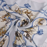 Ovjerena korištena Hermes Hermes šal prigušivač Carre Les Chevau des moghols Mughal Dynasty Horse Silk