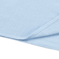 Keeccty Cool Ljeto odijelo pamučne posteljine kratkih rukava, duljine hlače za muške dužine