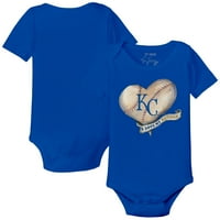 Dojenčad Tiny Turpap Royal Kansas City Royals Heart Baner Bodysuit