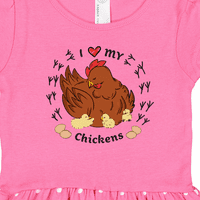 Inktastic i srce moje kokoši poklon za mališana djevojka haljina
